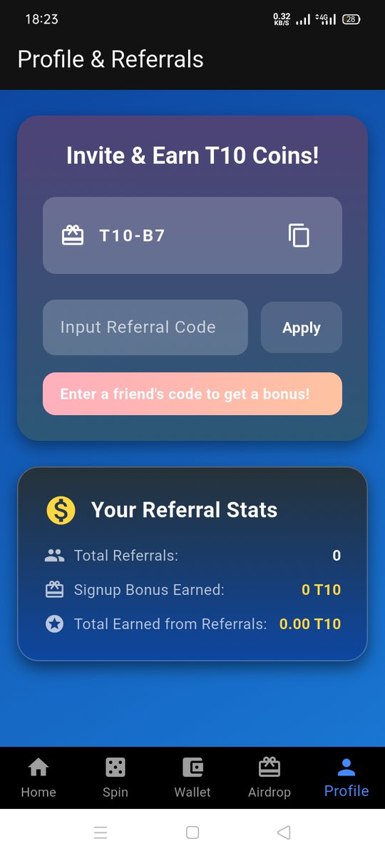 T10Coin's tweet photo. "Presenting exclusive screenshots from the T10 Coin app! π
Going live on the Play Store in the first week of June β stay tuned! π²π₯"
Follow For Latest information
#T10Coin #CryptoApp #Blockchain #ComingSoon #JuneLaunch #PlayStoreRelease #CryptoRewards #Web3App #TTENBlockchain https://t.co/3id4Ywj4ys