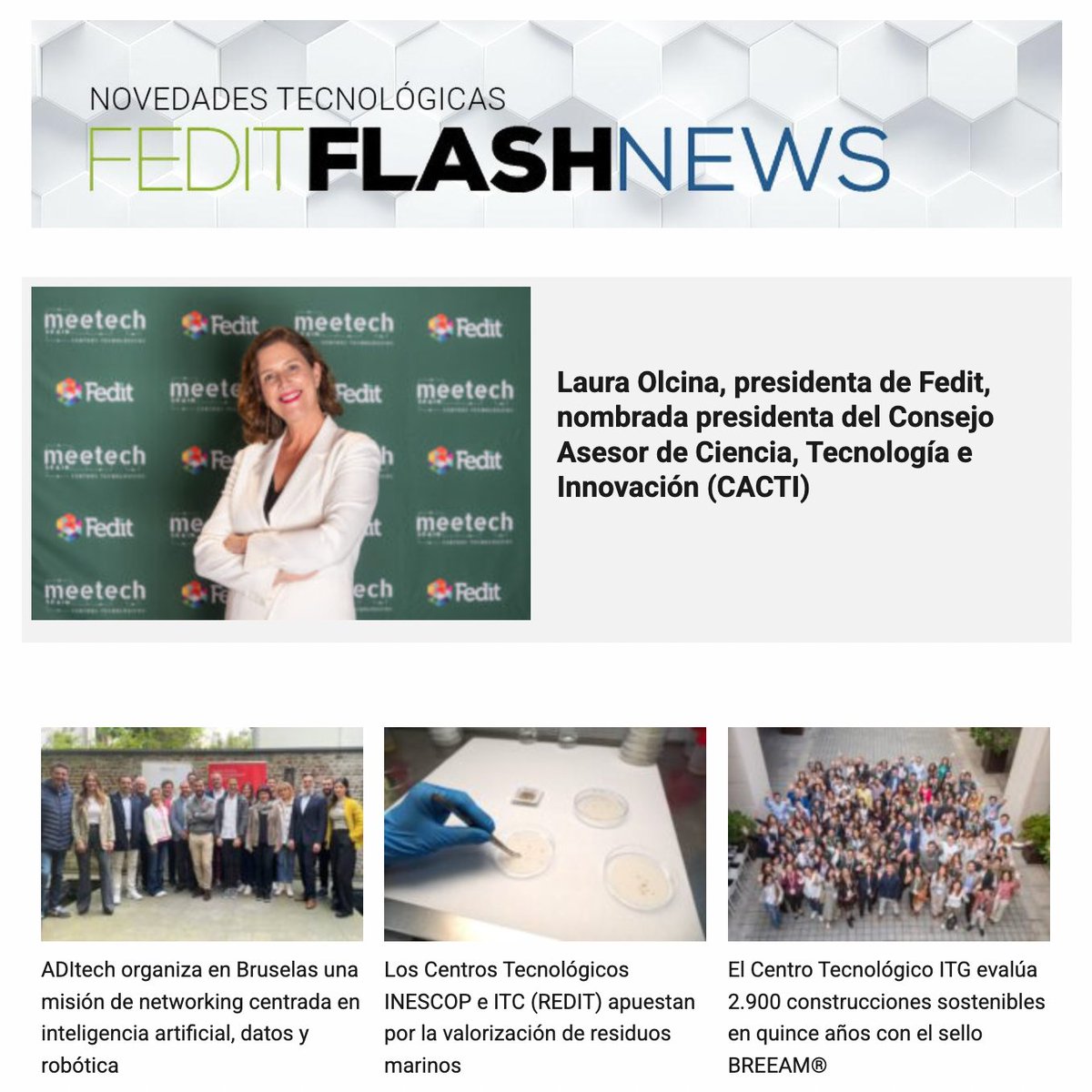 Fedit's tweet photo. 📰 ¡Toda la #información de los #CentrosTecnológicos a un clic!
📩 Ya está disponible #FeditFlashNews de mayo de 2025:
➡️ https://t.co/jOSEk7rqrf
#NewsletterMayo2025 #FeditFlashNewsMayo2025 #NovedadesTecnológicas #CentrosTecnológicosFedit https://t.co/cPVGwICDJT