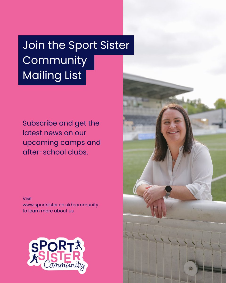 If you're passionate about helping girls get active, have fun, and grow in confidence through sport – and your a parent or teacher living and/or working in the Kent area, we'd love you to sign up to the Sport Sister Community mailing list.

Link in bio.

#SportSister