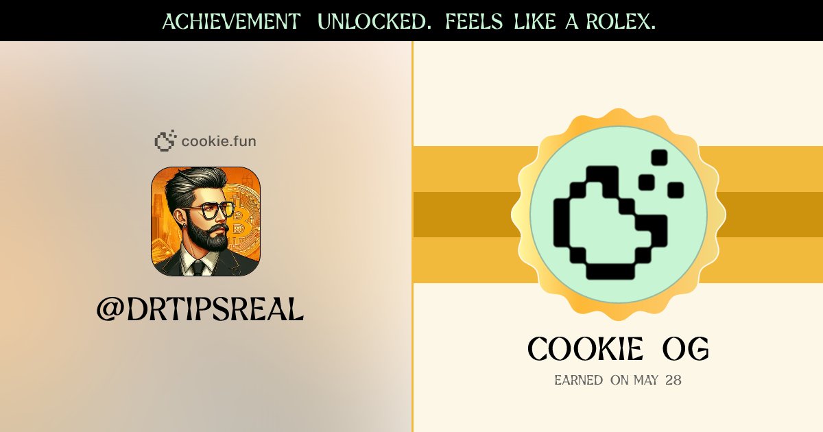 DrTips (@drtipsreal) on Twitter photo Gcookie!
Last June I got a DM from <a href="/fwielanier/">Filip (cookie) ๐ช</a> about Cookie.
Itโs been amazing seeing <a href="/cookiedotfun/">Cookie DAO ๐ช</a> growโfrom fundraising and AI agents to now InfoFi.
Honored to be an OG witnessing their growth & <a href="/binance/">Binance</a> listing.
Just joined #SNAPS and farming <a href="/sparkdotfi/">Spark</a>.
Bullish! LFG! Gcookie!
Last June I got a DM from <a href="/fwielanier/">Filip (cookie) ๐ช</a> about Cookie.
Itโs been amazing seeing <a href="/cookiedotfun/">Cookie DAO ๐ช</a> growโfrom fundraising and AI agents to now InfoFi.
Honored to be an OG witnessing their growth & <a href="/binance/">Binance</a> listing.
Just joined #SNAPS and farming <a href="/sparkdotfi/">Spark</a>.
Bullish! LFG!