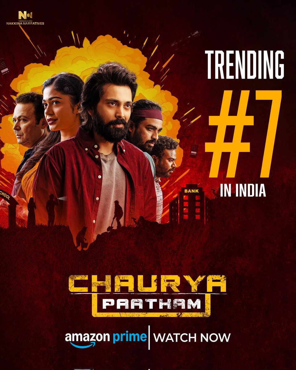 𝐕𝐚𝐦𝐬𝐢𝐒𝐡𝐞𝐤𝐚𝐫 (@ursvamsishekar) on Twitter photo #ChauryaPaatam receives an overwhelming response in its OTT release💥
The Gang's Craziest Heist Trending #7 on <a href="/PrimeVideoIN/">prime video IN</a> 🔥
Watch Now!
bit.ly/ChauryaPaatham
<a href="/indhraram/">Velivela Indhra Ram</a> <a href="/payal_radhu/">Payal Radhakrishna</a> <a href="/TrinadharaoNak1/">Trinadharao Nakkina</a> <a href="/NGollamari/">Nikhil Gollamari</a> <a href="/Karthik_gatta/">Karthik Gattamneni</a> <a href="/Srinagendra_Art/">Srinagendra Tangala</a> <a href="/davzandrockz/">DavZanD</a> <a href="/NNOffl_/">Nakkina Narratives</a> #ChauryaPaatam receives an overwhelming response in its OTT release💥
The Gang's Craziest Heist Trending #7 on <a href="/PrimeVideoIN/">prime video IN</a> 🔥
Watch Now!
bit.ly/ChauryaPaatham
<a href="/indhraram/">Velivela Indhra Ram</a> <a href="/payal_radhu/">Payal Radhakrishna</a> <a href="/TrinadharaoNak1/">Trinadharao Nakkina</a> <a href="/NGollamari/">Nikhil Gollamari</a> <a href="/Karthik_gatta/">Karthik Gattamneni</a> <a href="/Srinagendra_Art/">Srinagendra Tangala</a> <a href="/davzandrockz/">DavZanD</a> <a href="/NNOffl_/">Nakkina Narratives</a>