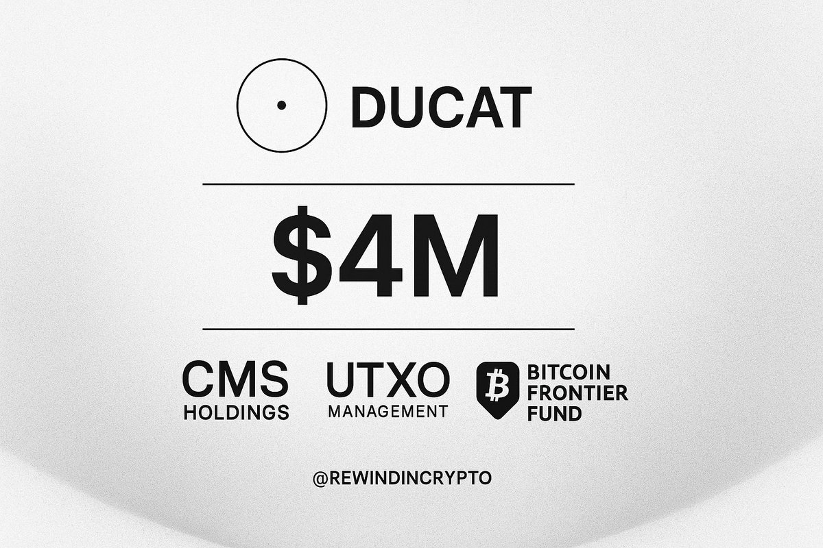 JON❄️ (@jonxkbz) on Twitter photo 🔸DUCAT farming Guide: Earn Points for the Bitcoin L1 Stablecoin:-
About Ducat:
<a href="/Ducatstable/">Ducat</a> is a decentralized stablecoin protocol built natively on Bitcoin Layer 1, having successfully raised $4M from prominent investors such as <a href="/cmsholdings/">Art of The CMS</a>, <a href="/UTXOmgmt/">UTXO Management</a>, and <a href="/BTCFrontierFund/">Bitcoin Frontier Fund</a>
👇 🔸DUCAT farming Guide: Earn Points for the Bitcoin L1 Stablecoin:-
About Ducat:
<a href="/Ducatstable/">Ducat</a> is a decentralized stablecoin protocol built natively on Bitcoin Layer 1, having successfully raised $4M from prominent investors such as <a href="/cmsholdings/">Art of The CMS</a>, <a href="/UTXOmgmt/">UTXO Management</a>, and <a href="/BTCFrontierFund/">Bitcoin Frontier Fund</a>
👇