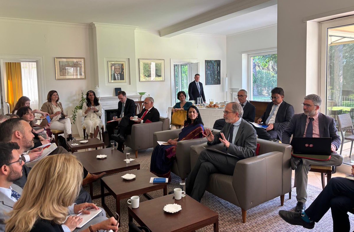 Ambassador Andreas von Brandt (@andreasvbrandt) on Twitter photo More impact against food insecurity with less money + more synergies among <a href="/FAO/">Food and Agriculture Organization</a> <a href="/WFP/">World Food Programme</a> <a href="/IFAD/">International Fund for Agricultural Development</a> + #UN system. Amb <a href="/VaniRao1/">Vani Rao 🇮🇳</a> + I kickstarted a 🇩🇪🇮🇳 -initiated member-driven initiative this morning at my residence in #Rome. Full support on next practical steps to contribute to #UN80 ! More impact against food insecurity with less money + more synergies among <a href="/FAO/">Food and Agriculture Organization</a> <a href="/WFP/">World Food Programme</a> <a href="/IFAD/">International Fund for Agricultural Development</a> + #UN system. Amb <a href="/VaniRao1/">Vani Rao 🇮🇳</a> + I kickstarted a 🇩🇪🇮🇳 -initiated member-driven initiative this morning at my residence in #Rome. Full support on next practical steps to contribute to #UN80 !