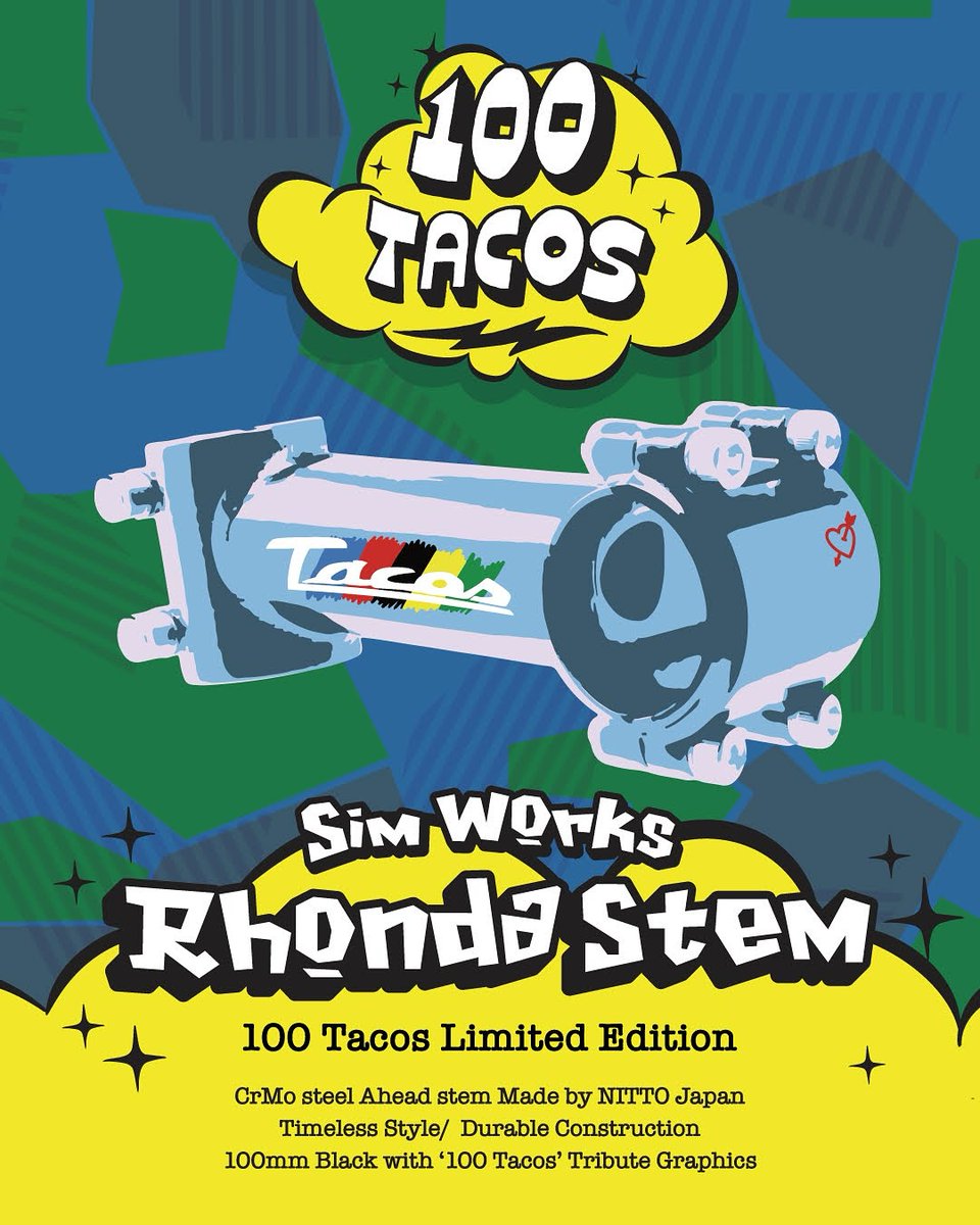 🌮 100Tacos x SimWorks Special Collaboration! 🌮
sim-works.com/news/100-tacos…
あのコラボプロダクトが帰ってきた！
自転車ケータリングでタコスをふるまうミックとのタコスアイテムシリーズ。限定100個！