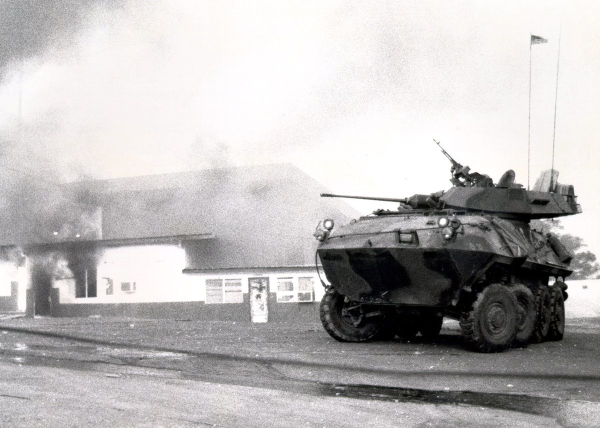 USMC LAV-25 providing support during Operation Just Cause.