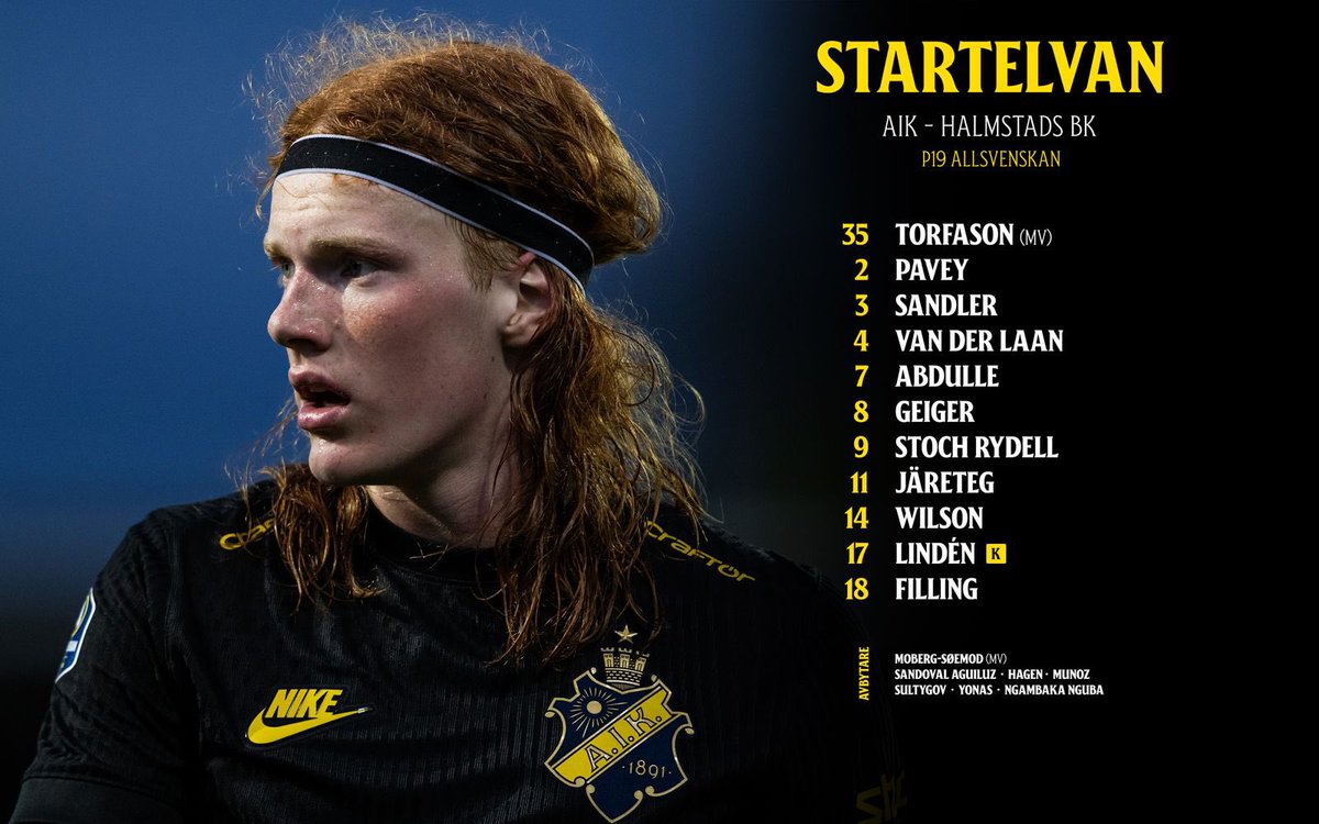 AIK ställer upp med följande startelva i matchen mot Halmstads BK på Skyttan.

➕ Livesändningen i AIK+ drar igång strax innan avsparken sker kl 13:00.