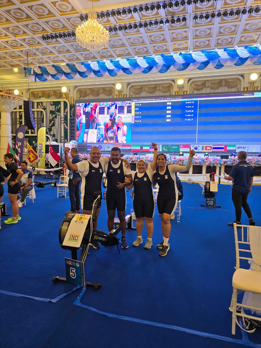 Silver for India! 🥈🇮🇳
Congratulations to our Masters Mixed Fours team (30–39 age category) for clinching the silver medal!
A stellar showcase of strength, teamwork, and unwavering determination.
Moments like these embody the spirit of Indian rowing!