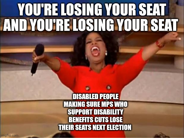 Chronically Vexed ♿🏳️🌈🏳️⚧️ she/they (@chronicallyvex) on Twitter photo I hope all MPs regardless of their party who support these #DisabilityBenefits cuts put forward by <a href="/Keir_Starmer/">Keir Starmer</a> <a href="/leicesterliz/">Liz Kendall</a> <a href="/AngelaRayner/">Angela Rayner</a> <a href="/RachelReevesMP/">Rachel Reeves</a> know that they'll be losing their seats next election.
#TakingThePIP #DisabilityRebellion #WelfareNotWarfare I hope all MPs regardless of their party who support these #DisabilityBenefits cuts put forward by <a href="/Keir_Starmer/">Keir Starmer</a> <a href="/leicesterliz/">Liz Kendall</a> <a href="/AngelaRayner/">Angela Rayner</a> <a href="/RachelReevesMP/">Rachel Reeves</a> know that they'll be losing their seats next election.
#TakingThePIP #DisabilityRebellion #WelfareNotWarfare