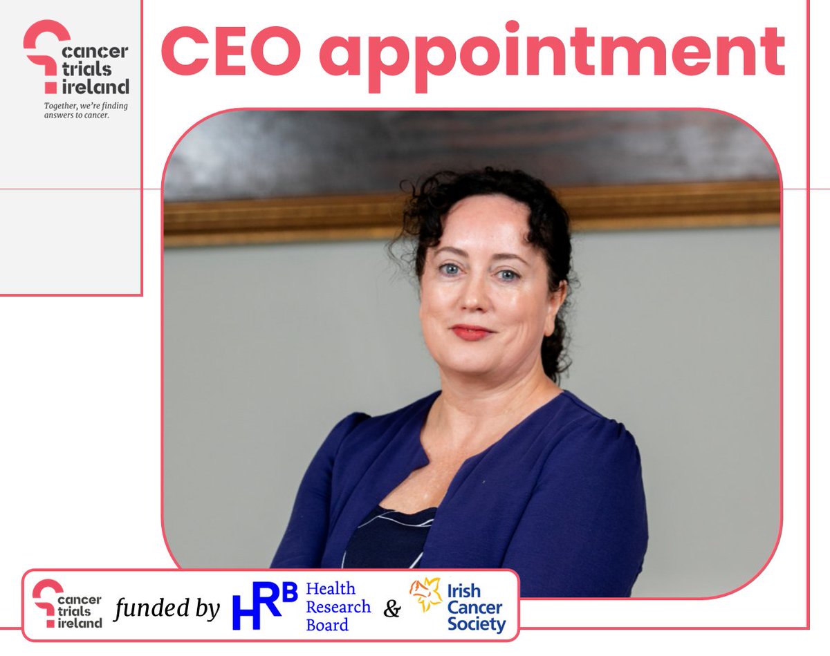 CancerTrialsIreland 🌈 (@cancertrials_ie) on Twitter photo We are delighted to announce that Angela Clayton-Lea has been appointed as the new CEO of <a href="/cancertrials_ie/">CancerTrialsIreland 🌈</a>! (effective June 9th)
Follow her here: <a href="/AngelaClaytonL1/">Angela Clayton-Lea</a>. Angela is attending <a href="/ASCO/">ASCO</a> for the next few days - if you are there too, reach / book a meeting with Angela & the We are delighted to announce that Angela Clayton-Lea has been appointed as the new CEO of <a href="/cancertrials_ie/">CancerTrialsIreland 🌈</a>! (effective June 9th)
Follow her here: <a href="/AngelaClaytonL1/">Angela Clayton-Lea</a>. Angela is attending <a href="/ASCO/">ASCO</a> for the next few days - if you are there too, reach / book a meeting with Angela & the