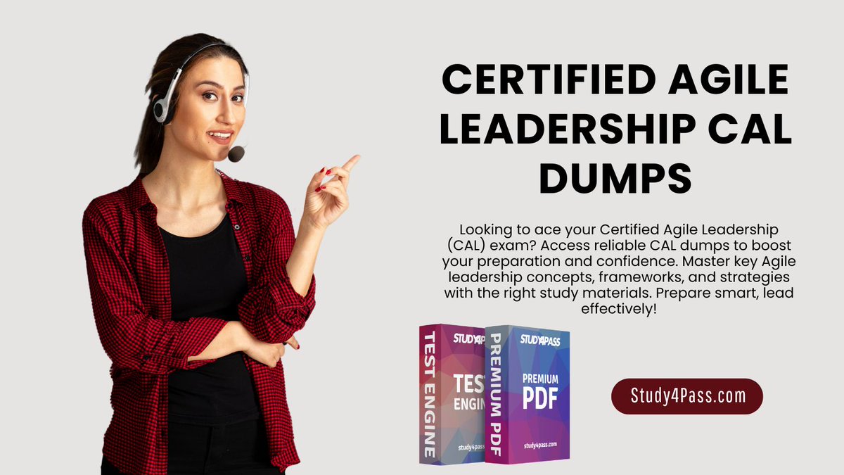LucyT10015's tweet photo. Ace your Certified Agile Leadership (CAL) exam with Study4Pass!Get the most reliable CAL dumps and study materials to pass with confidence.#Study4Pass #CALDumps #CertifiedAgileLeadership #AgileLeadership #AgileCertification #PassWithStudy4Pass #AgileDumps #LeadershipCertification https://t.co/zbVpAjRcvr