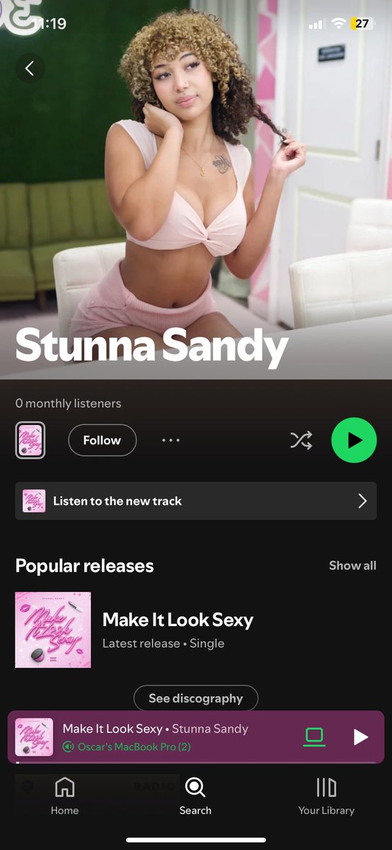 I was the first ever listen of stunna sandy think bout that