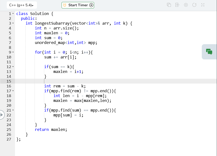 KrakenNakul's tweet image. Day 62 of #gfg160 #geekstreak2025:
Stretched the limits! 📏💥 Found the longest subarray summing to K using prefix sums and hashing—length matters!
#Subarrays #PrefixSum #HashMap #DSA #ProblemSolving #GeekStreak2025