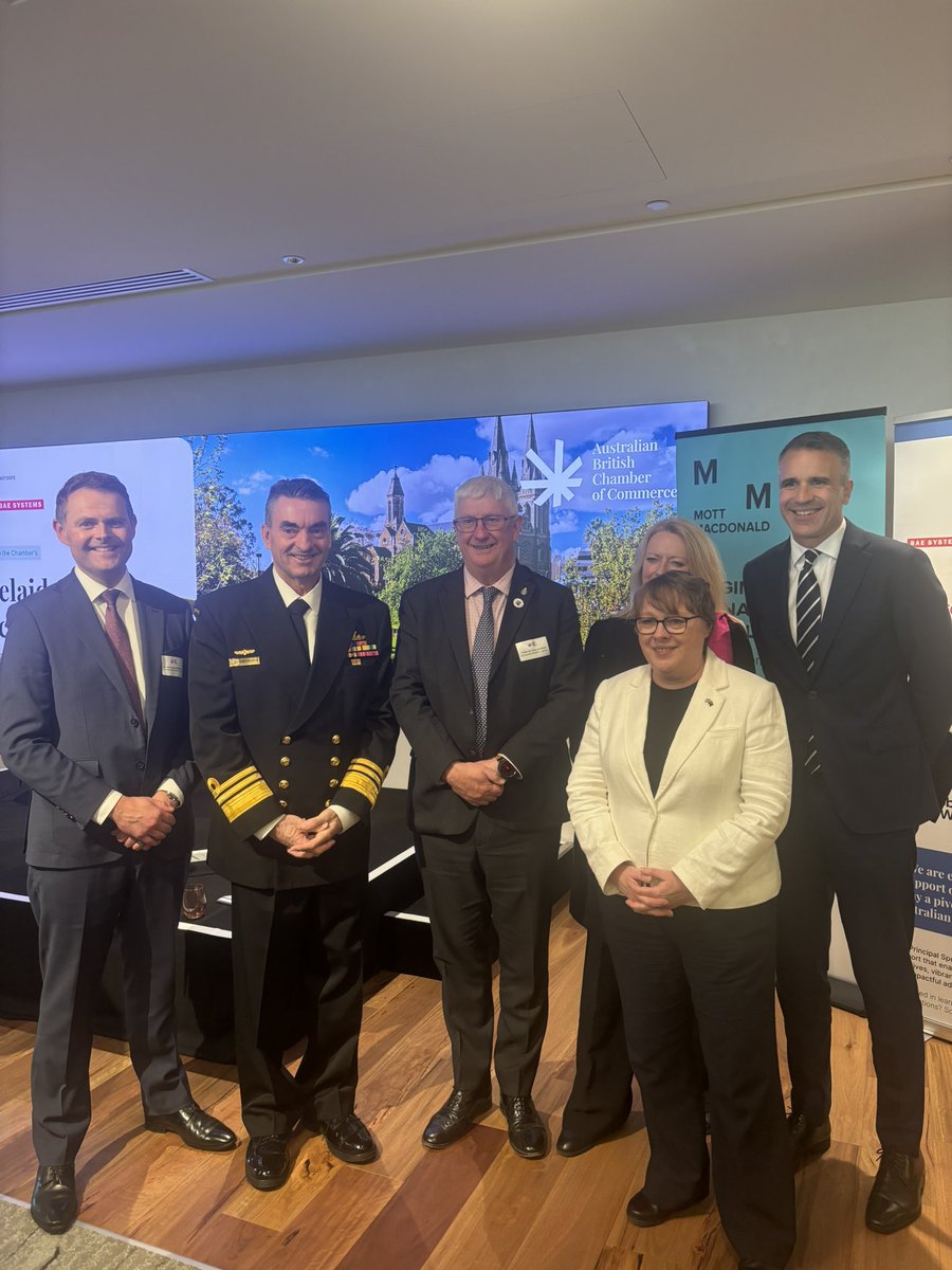South Australia this week. 

📌 With UK Minister for Defence Procurement &amp; Industry, meeting gov’t &amp; industry &amp; hearing from the Minister &amp; SA Premier on the shared commitment to AUKUS.

📌 Exploring collaboration with SA universities.

📌 Progressing delivery of the UK-SA MoU.