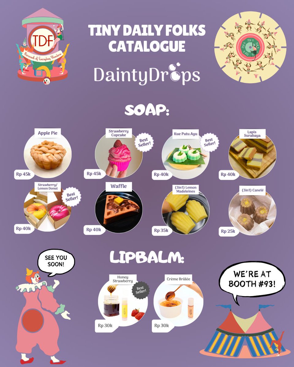 Besok &amp; lusa ada lagi nih sabun &amp; lipbalmku di Chillax, dan masih ada juga sabun limited edition yg inspired by Summer Festa nya IVE (salam #Wonyoungism 💖) tapi stoknya bener2 ga banyak so grab yours di Tiny Daily Folks ya🥰

PS: BANYAK PROMO MENARIK😎

Jastipers welcome!!🤗