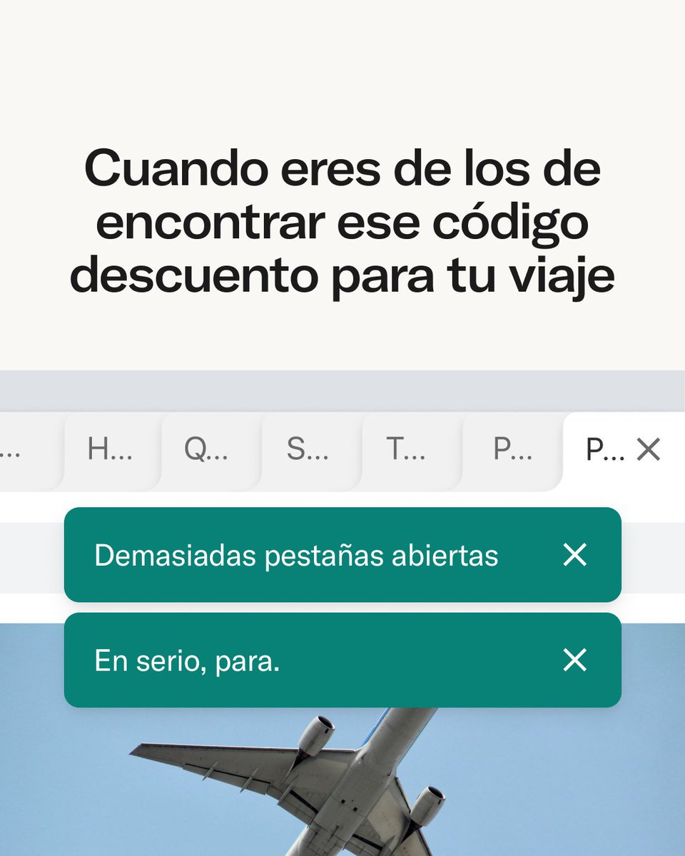¿A quién no se le va de la mano abrir mil pestañas hasta encontrar un código que funciona?

Pues ciérralas todas y abre tu app N26 para encontrar descuentos exclusivos para tu próximo viaje 👐