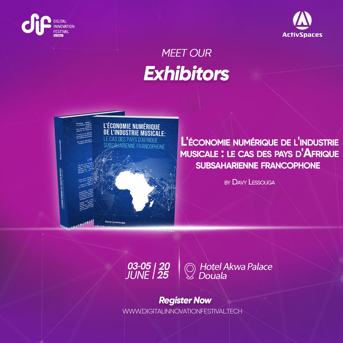 ActivSpaces's tweet photo. [#DIF4EXHIBITORS]

Les nouvelles tendances technologiques de l'innovation africaine vous donnent RDV au #DIF4 ! 

Venez découvrir les exposants qui sont à la pointe !

Ton Pass gratuit ici : https://t.co/P8hrPelIay

#Tech4Africa #CameroonTech https://t.co/eZxOqlY3EE