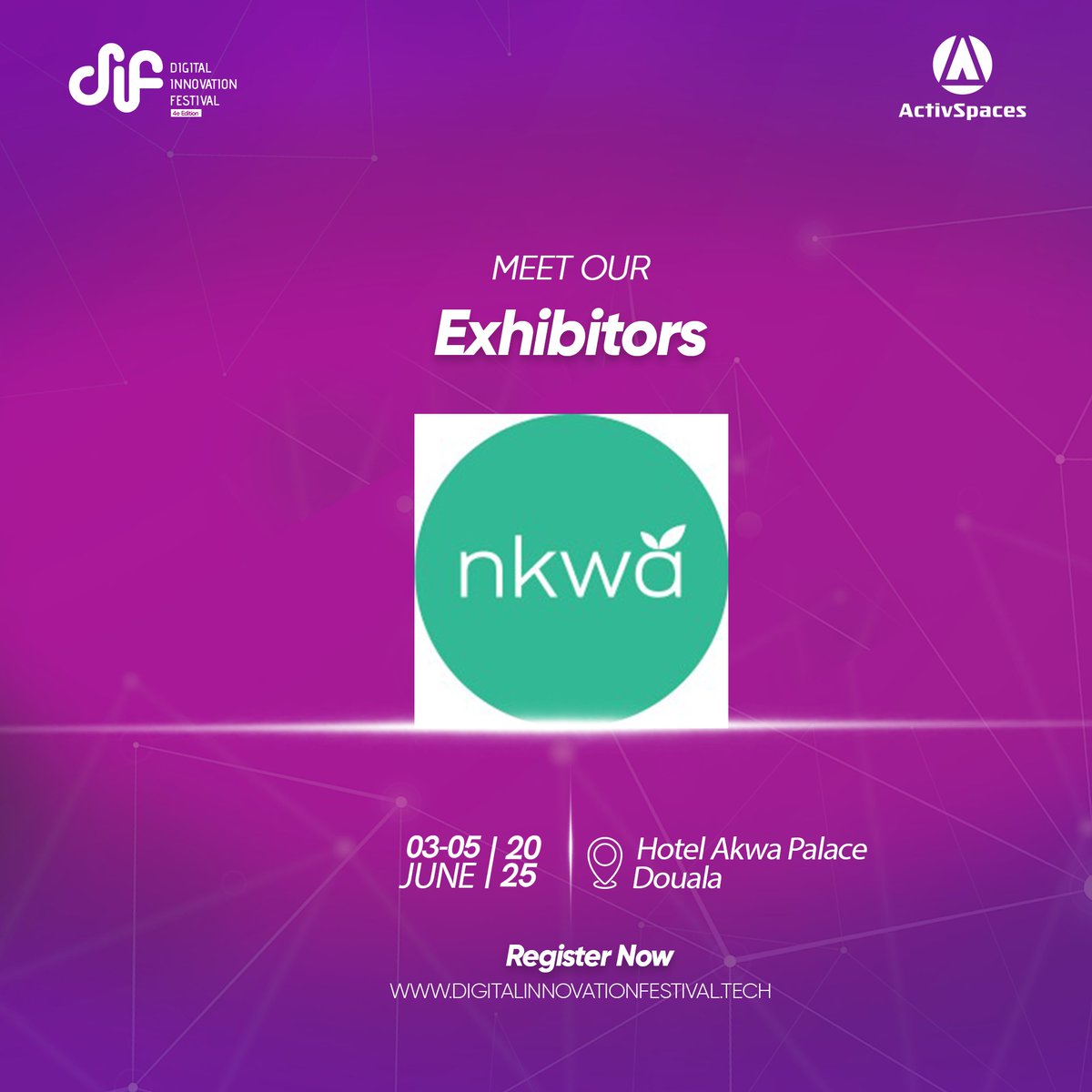 ActivSpaces's tweet photo. [#DIF4EXHIBITORS]

Les nouvelles tendances technologiques de l'innovation africaine vous donnent RDV au #DIF4 ! 

Venez découvrir les exposants qui sont à la pointe !

Ton Pass gratuit ici : https://t.co/P8hrPelIay

#Tech4Africa #CameroonTech https://t.co/eZxOqlY3EE