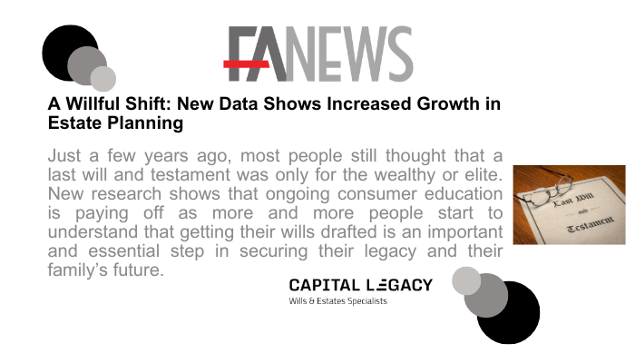 FAnews Online (@fanews_online) on Twitter photo A Willful Shift: New Data Shows Increased Growth in Estate Planning tinyurl.com/yxvzvdht
<a href="/CapitalLegacy/">Capital Legacy</a> A Willful Shift: New Data Shows Increased Growth in Estate Planning tinyurl.com/yxvzvdht
<a href="/CapitalLegacy/">Capital Legacy</a>