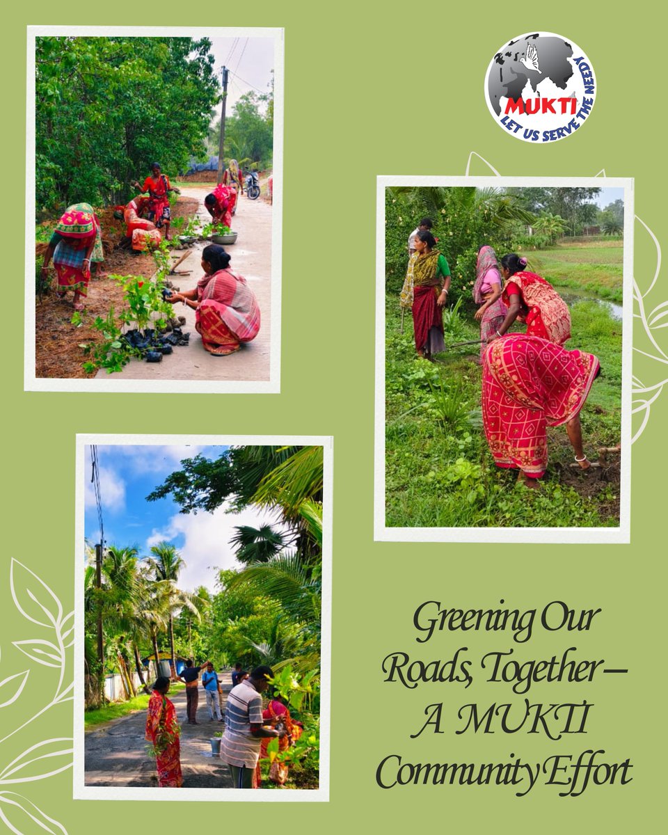 Roadside Plantation Drive at Nagendrapur! 
MUKTI, with community volunteers, is planting trees to boost biodiversity, reduce erosion, and build climate resilience under our Integrated Development initiative. 💚
#MUKTI #TreePlantation #CommunityPower #GreenerTomorrow #Sundarban