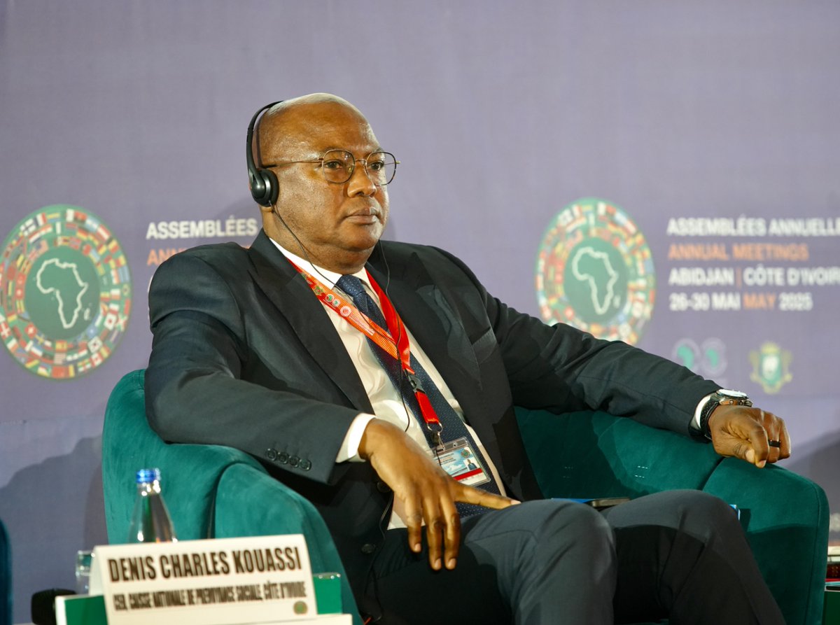 DenisCharlesK's tweet photo. "La souveraineté financière de l’Afrique commence par la confiance en nos ressources."
J'ai eu l'honneur d'intervenir aux Assemblées annuelles de BAD ce 28 mai pour défendre un modèle qui me tient à cœur : investir local, impacter global.#DCK #BAD2025  #CNPSCIV https://t.co/RvvpwqxzRl