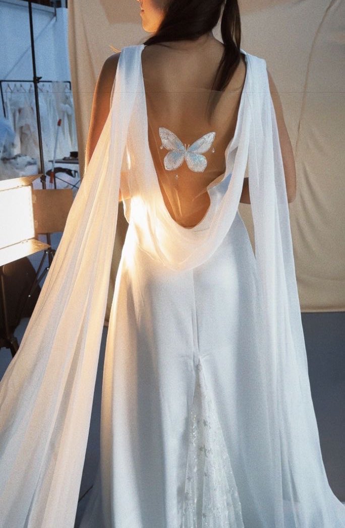 butterfly wedding dress from boom blush