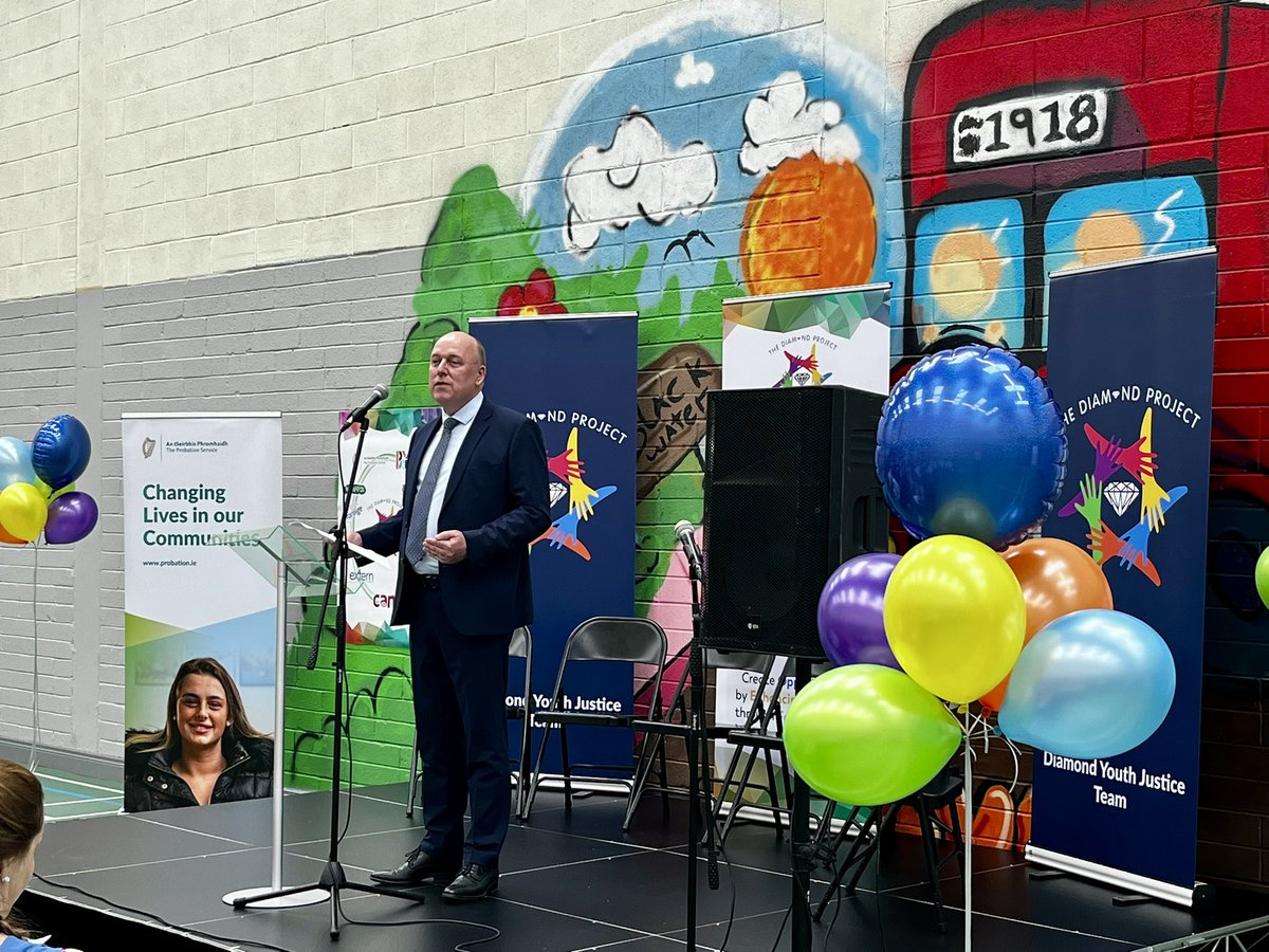probation_irl's tweet image. Director of the Probation Service Mark Wilson reiterates the importance of the multi-agency approach to Youth Justice at the launch of The Diamond Project in Dublin’s North Inner City