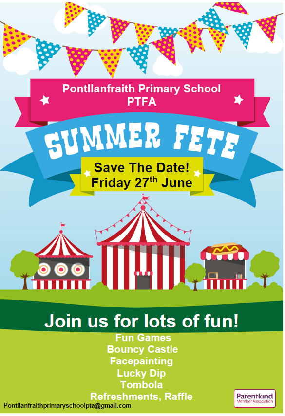 Hi All, we hope you are enjoying half term!
We would like to remind you that the summer fete is next month 🎟️🌞. We would really appreciate your support with the following:
Set Up: From 1:30
Session 1: 3:30 to 4:30
Session 2: 4:30 to 5:30
If you can help, please get in touch.