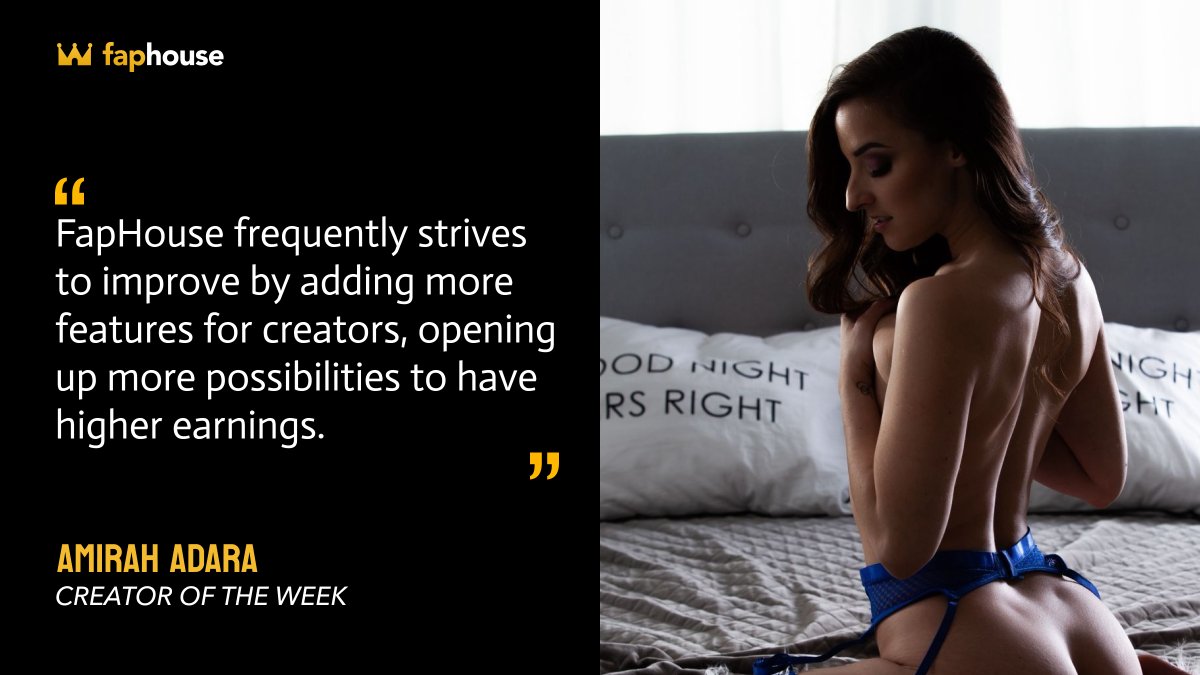 FapHouse (@faphousecom) on Twitter photo 🗣️ 'I really like working with #FapHouse. Its interface is easy to navigate and has features that simplifies things for a busy Content Creator such as myself.' - <a href="/AmirahAdaraxxx/">Amirah Adara #X3show #XBIZLA #AVN #BUCHARESTSUMMIT</a>
#FapHouseCreatorOfTheWeek 🗣️ 'I really like working with #FapHouse. Its interface is easy to navigate and has features that simplifies things for a busy Content Creator such as myself.' - <a href="/AmirahAdaraxxx/">Amirah Adara #X3show #XBIZLA #AVN #BUCHARESTSUMMIT</a>
#FapHouseCreatorOfTheWeek