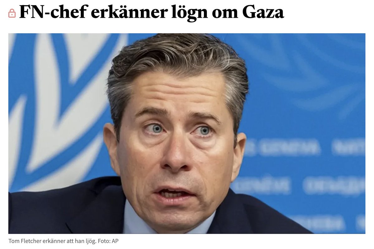 FN-bossen Tom Fletchers lögn spreds av flera stora medier.
bulletin.nu/fn-chef-erkann…