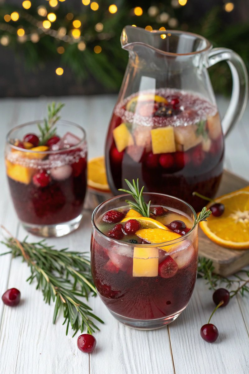 feastrecipe's tweet photo. ��Cranberry Pineapple Sparkling Punch
🎉Ingredients
2 cups cranberry juice
2 cups pineapple juice
1 cup orange juice
1L ginger ale or sparkling water
Fresh cranberries, pineapple, orange

🎉Instructions
Mix juices in a large pitcher
Add ginger ale just before serving for bubbles https://t.co/99thJIU93s