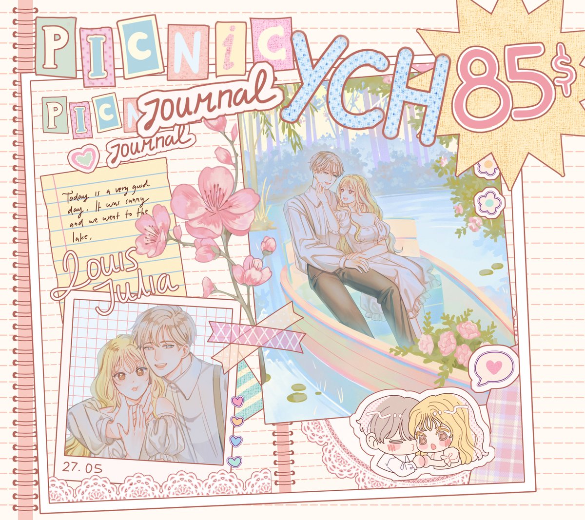 🌷POTATLOR PICNIC YCH COLLAB COMMS🌷  
.
You can make a request via Vgen ( vgen.co/potatlor ) or DM
. 
Your RTs and shares will be much appreciated! Thank you!  

#commissionsopen #Commission #VGenComm #VGen