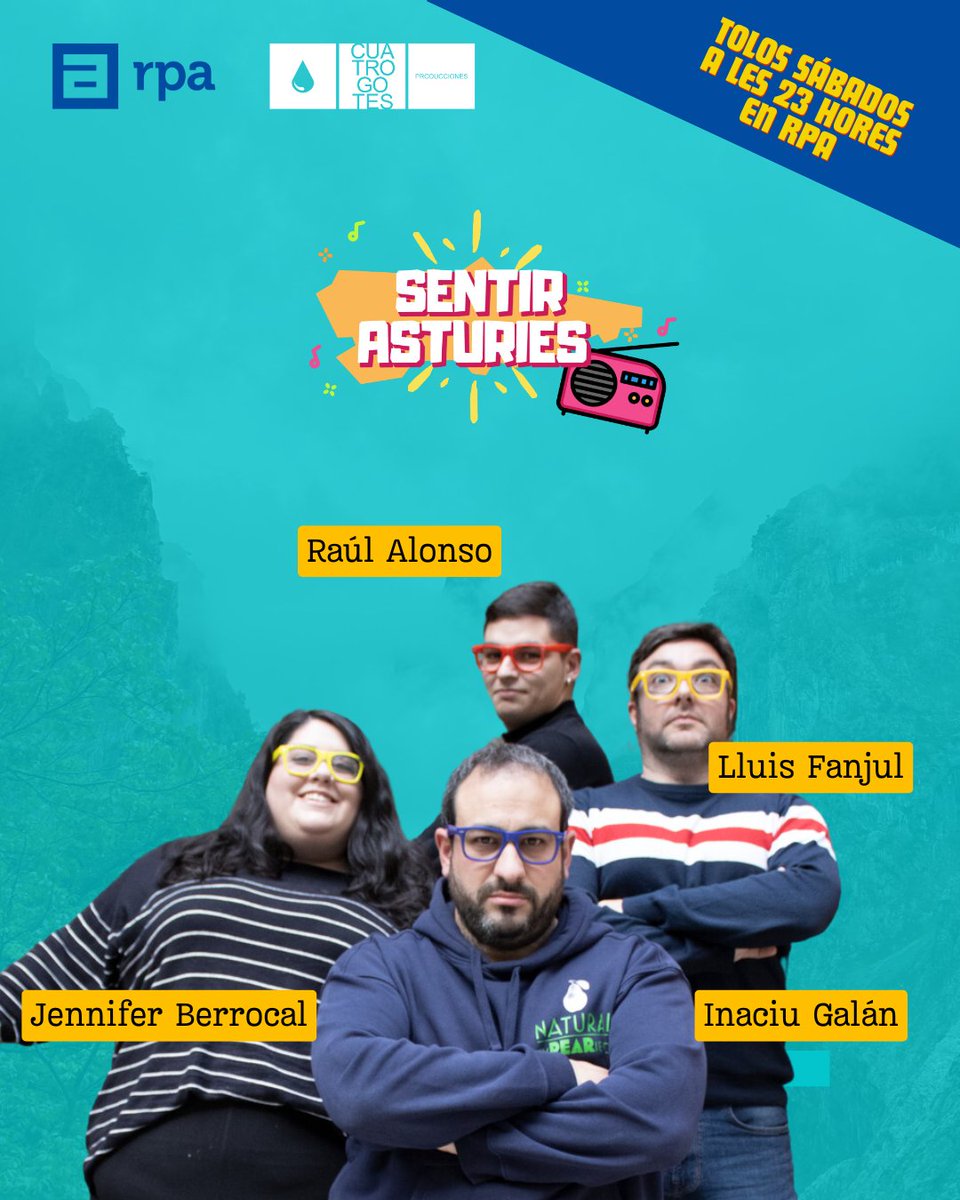 Sentir Asturies RPA (@sentirasturies) on Twitter photo Esta selmana <a href="/inaciugalan/">Inaciu Galán</a>, Lluis Fanjul, <a href="/JennBerro/">Jennifer Berrocal Expósito</a> y Aníbal González celebren el Día mundial ensin tabacu.
Amás, falamos d'Elizabeth Blackwell en Feminismu pa Dummies,
estrenamos Calla que nun veo, sección musical,
y celebramos con <a href="/nachogalan62/">Ignacio Galán</a> l'ascensu del <a href="/CirculoGijon/">Círculo Gijón Noega Baloncesto</a> Esta selmana <a href="/inaciugalan/">Inaciu Galán</a>, Lluis Fanjul, <a href="/JennBerro/">Jennifer Berrocal Expósito</a> y Aníbal González celebren el Día mundial ensin tabacu.
Amás, falamos d'Elizabeth Blackwell en Feminismu pa Dummies,
estrenamos Calla que nun veo, sección musical,
y celebramos con <a href="/nachogalan62/">Ignacio Galán</a> l'ascensu del <a href="/CirculoGijon/">Círculo Gijón Noega Baloncesto</a>