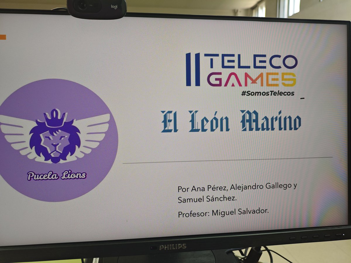 Hoy nuestros alumnos de 3 Eso presentan su proyecto León Marino en la final de Teleco Games. Un proyecto muy original y una presentación magnífica.¡ Enhorabuena! <a href="/TelecoGames/">TelecoGames</a> <a href="/ETSIT_UVa/">ETSIT_UVa</a>