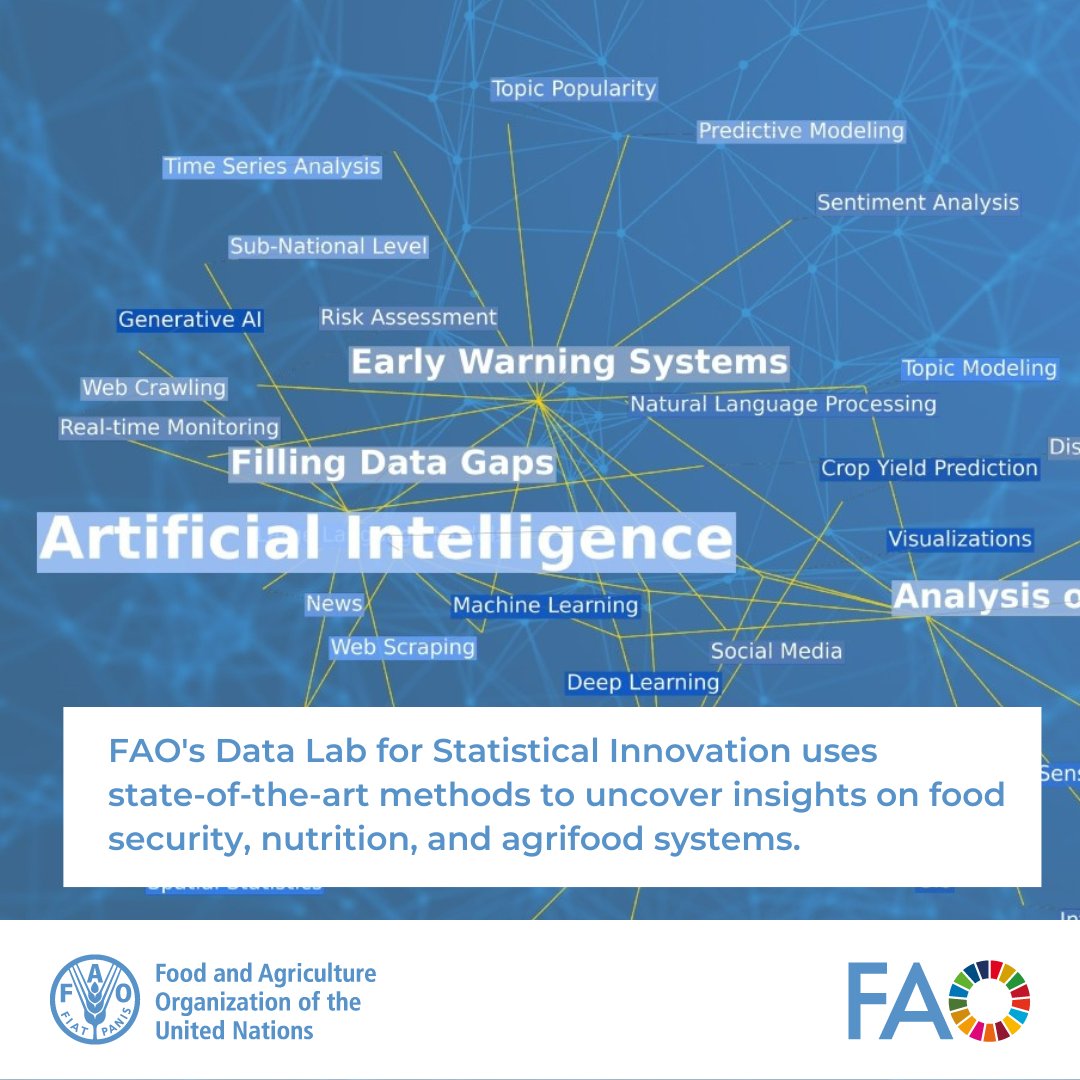 FAO Statistics (@faostatistics) on Twitter photo Data innovation in action
<a href="/FAO/">Food and Agriculture Organization</a>'s Data Lab is transforming global food security analytics, bridging data gaps with AI and statistical innovation
Learn more👇
📊fao.org/statistics/hig… Data innovation in action
<a href="/FAO/">Food and Agriculture Organization</a>'s Data Lab is transforming global food security analytics, bridging data gaps with AI and statistical innovation
Learn more👇
📊fao.org/statistics/hig…
