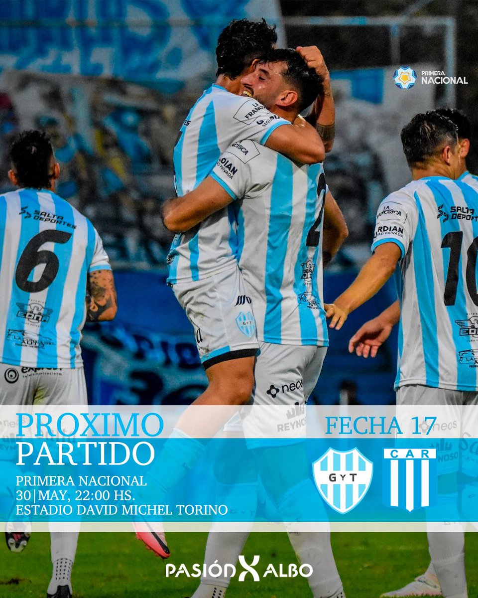 pasionporalbo's tweet photo. Juega Gimnasia, juega el Club de Salta, hoy el Albo recibe a Racing de Córdoba a partir de las 22:00 hs, en el Gigante del Norte. ¡Vamos Albo! #ViernesAlbo https://t.co/GCQupjGSkm