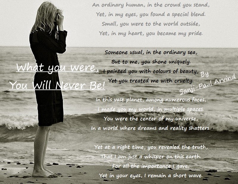 sanjipaularvind's tweet photo. What you were, You Will Never Be
A Poem by Sanji-Paul Arvind https://t.co/JS2JBe4fd5