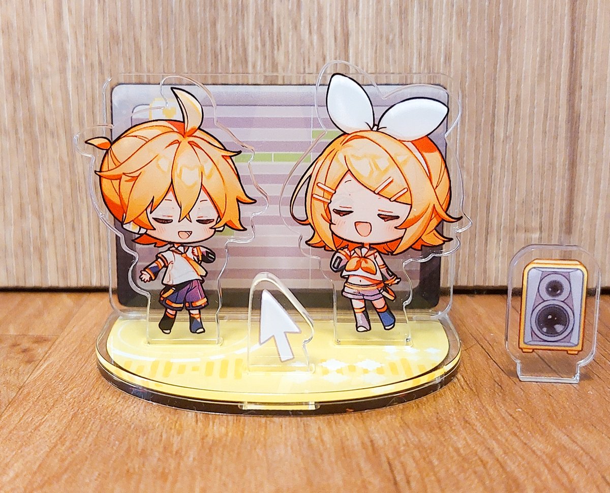 鏡音レン ,鏡音リン 「明日の #かがみら にて委託予定の新作グッズはこちらです! アクリルジオラマは両」|さざなみのイラスト