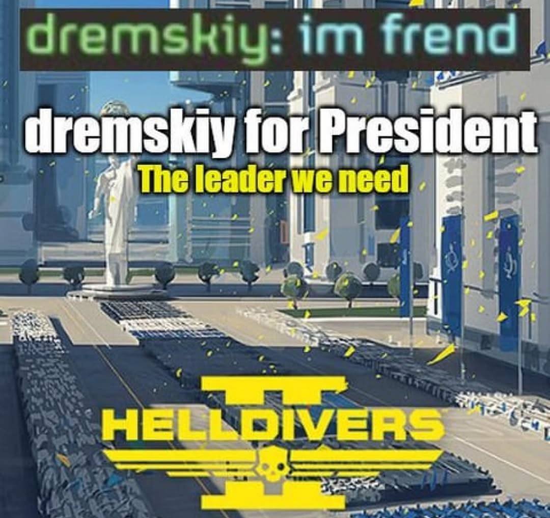 Helldivers president is dead, time for new leader