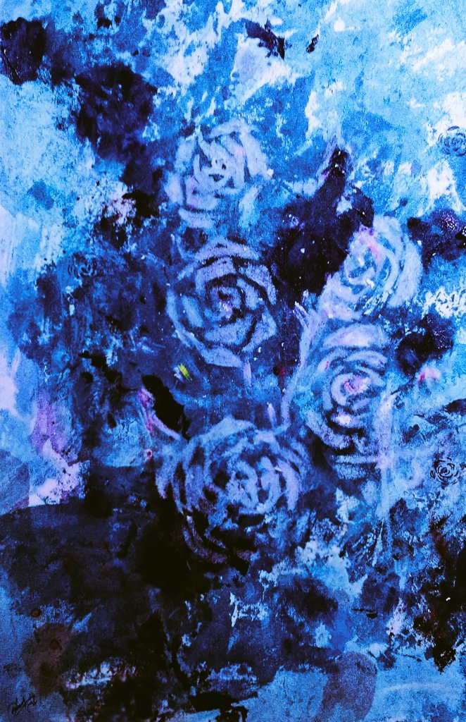 macherrie81's tweet image. feelin blue
Mix media on paper 
A4 

#blue #paintart #art #rose #oilpastel