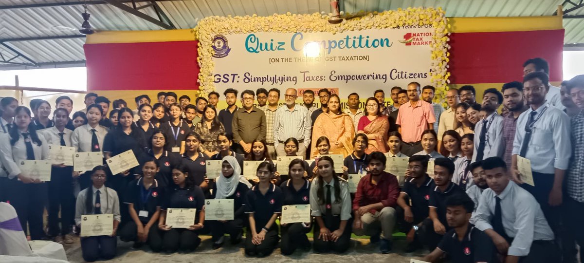 As part of Pre-GST Day, 2025 celebration, a Quiz Competition was organised with the Centre for Innovative Studies, University of North Bengal on the theme "GST- Simplifying Taxes, Empowering Citizens" on  30.05.2025 by Siliguri CGST &amp; CX Commissionerate, Kolkata Zone <a href="/cbic_india/">CBIC</a>