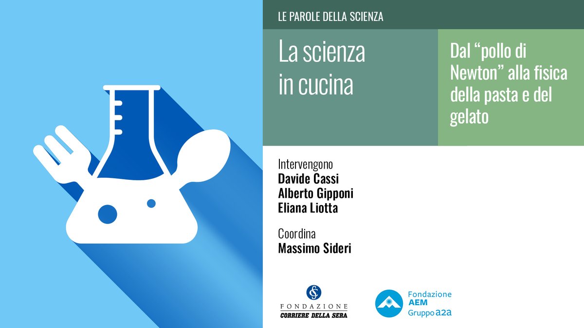 Giovedì 5 giugno, alle ore 18, in Sala Buzzati, l'ottavo appuntamento del ciclo "Le parole della Scienza" realizzato con #FondazioneAEM. Con <a href="/DavideCassi/">Davide Cassi</a>, Alberto Gipponi, <a href="/elianaliotta/">Eliana Liotta</a>, <a href="/massimosideri/">Massimo Sideri</a>.  Prenotati qui: fondazionecorriere.corriere.it/iniziative/le-…