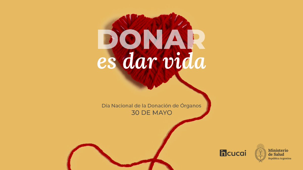 🎉 Hoy se celebra el Día Nacional de la Donación de Órganos, 
en conmemoración del nacimiento del hijo 👩🏻‍🍼 de la primera paciente que dio a luz después de haber recibido un trasplante hepático en un hospital público 🏥