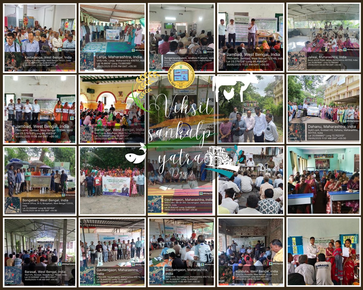 🌾🇮🇳 Viksit Krishi Sankalp Yatra – Day 2 Highlights 🇮🇳🌾
CIFE scientists continue their spirited outreach across India –  connecting with farmers and fishers to share knowledge, empower communities, and promote sustainable practices.