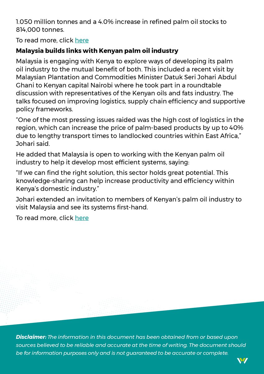 Wrapping up May with our latest palm oil update! 🌴

Despite settlement price pressures, Malaysian palm production saw significant increases in May, rising 21% MoM to 1.69 million tonnes. 📈

Read the full report. ⬇️

bit.ly/3Hh38WH

#SustainablePalmOil