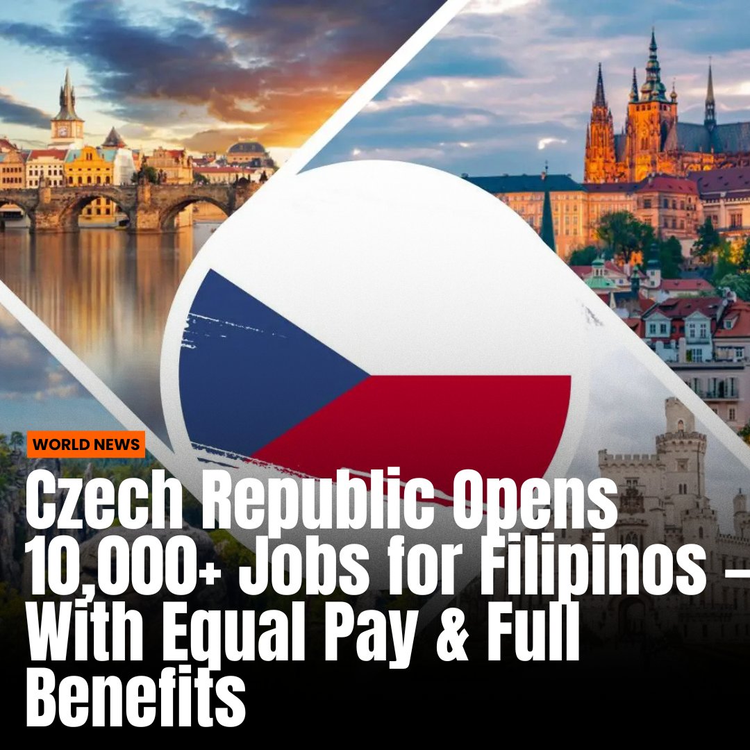 Czech Republic is opening 10,000+ skilled jobs yearly for Filipinos — in logistics, transport, and tech.
Median wage: €1,600–3,000/month + full benefits.
Filipinos guaranteed equal pay under Czech law 🇨🇿
📩 PesoWeekly has more — link in bio.
#OFWNews #CzechJobs #PesoWeekly