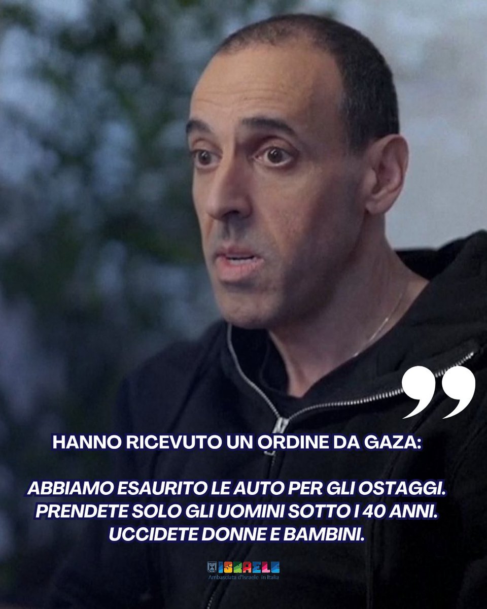 Eli Sharabi rivela che alle 10:30 del 7 ottobre, mentre erano a Be'eri, i terroristi hanno ricevuto un ordine dall'interno di Gaza:

"Abbiamo esaurito le auto per prendere gli ostaggi. Prendete solo gli uomini sotto i 40 anni. Uccidete donne e bambini."

Ecco perché Lianne, Noiya