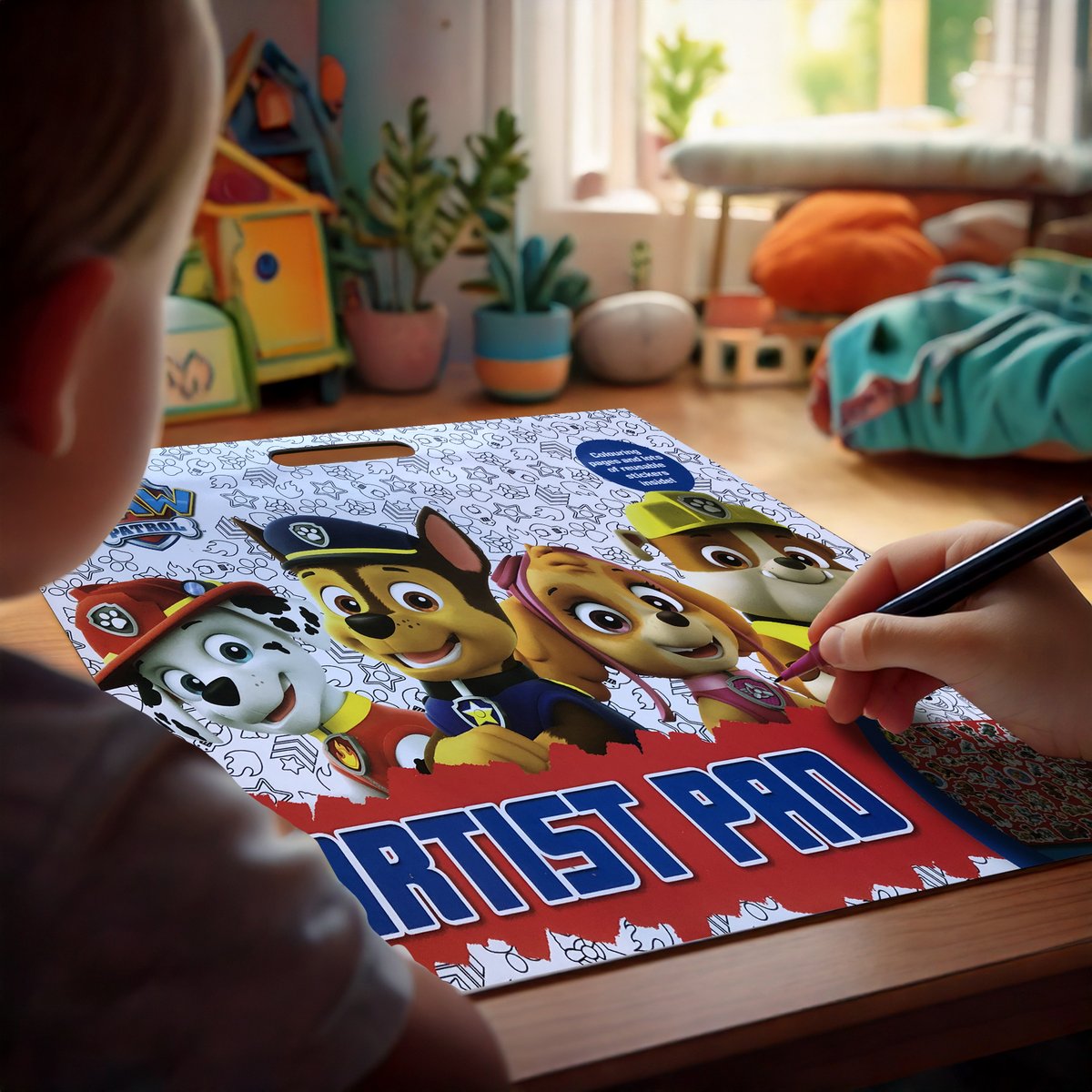Inspire your little artist with the magic of PAW Patrol! 🐾🎨

 This amazing artist pad is bursting with creative fun - featuring tons of colouring pages and loads of reusable stickers, all mega-sized to match big imaginations

#PAWPatrol #CreativeKids #LittleArtists