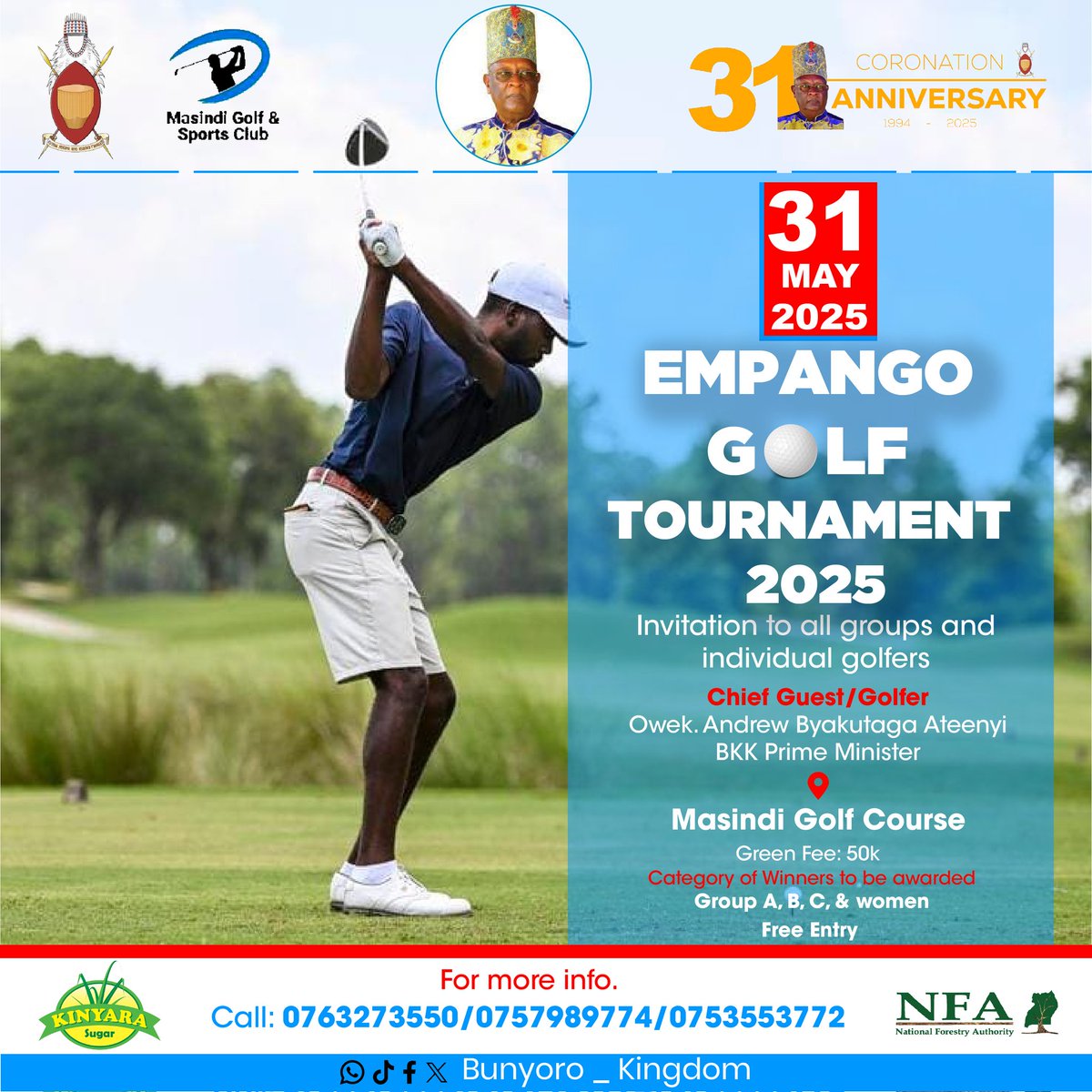 The Prime Minister of BKK, Owek. Andrew Byakutaga Ateenyi, will grace the occasion as the Chief Guest.

Participants from various groups and notable individuals across the 15 counties of BKK as well as partners and executives from outside the Kingdom have confirmed their 
1/2