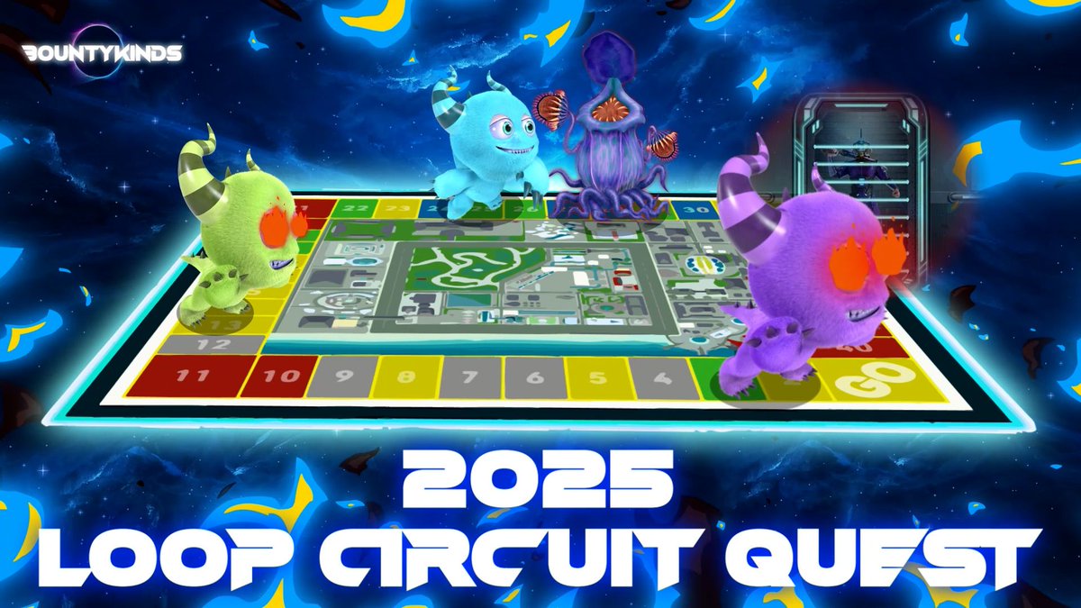 bountykinds's tweet photo. 🏁 Loop Circuit Quest is BACK starting Monday

Event Period:
June 2 (Mon) 4:00 AM UTC – July 1 (Tue) 3:00 AM UTC

Full event info👇
https://t.co/oNdxz1KOH9

No powerful NFTs needed—just race through MAPs, complete missions, and earn amazing rewards! 🎯🎁#BOUNTYKINDS #NFTGaming #GameFi