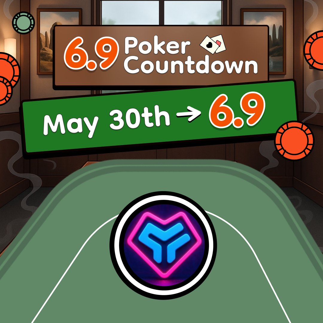BeraPoker🐻❤️ (@berapoker_) on Twitter photo May 30th♠️❤️ #69PokerCountdown
Today we are having the game from
<a href="/playfriends_gg/">Playfriends 🐻⛓️</a> at 12:00pm UTC
🏆 Prize from <a href="/playfriends_gg/">Playfriends 🐻⛓️</a> is TBA
🏆 BeraPoker NFT, 2 GTD & 3 FCFS for top 5
🎫 20 tickets to the 6.9 FINAL
🔗 app.berapoker.com/tournament-lob…
In order to participate:
Connect X and May 30th♠️❤️ #69PokerCountdown
Today we are having the game from
<a href="/playfriends_gg/">Playfriends 🐻⛓️</a> at 12:00pm UTC
🏆 Prize from <a href="/playfriends_gg/">Playfriends 🐻⛓️</a> is TBA
🏆 BeraPoker NFT, 2 GTD & 3 FCFS for top 5
🎫 20 tickets to the 6.9 FINAL
🔗 app.berapoker.com/tournament-lob…
In order to participate:
Connect X and